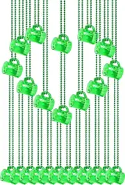 12 PCS Big Size St Patricks Day Necklace Shot Glass Hanging Necklace Bulk St Pat