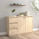 Sideboard 111x34x75 cm Solid Wood Pine Storage Cabinet Furniture Home Deco 13804