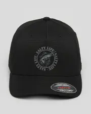 [Salty Life] Salty Life Men's Smoked Flexfit Cap in Black/Grey One Size Black/Grey
