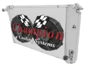 RC Champion 3 Row Radiator,12" Fans,Shroud-1977-1982 Chevrolet Corvette V8 Eng (for: Chevrolet)