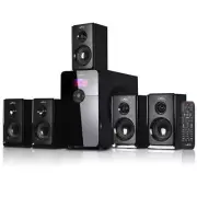 BEFREE SOUND Bluetooth USB Speaker System 5.1-Channel Surround Sound in Black