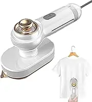 Qkbuza Travel Steamer Iron,Fast Heating Fabric Steamer - Rotatable Handle Garment Steamer with Non-stick Soleplate for Dry and Wet Ironing