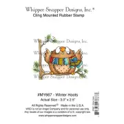 Whipper Snapper Cling Stamp 4 inch X6 inch Winter Hoots*