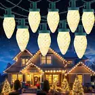 C9 Christmas Lights Outdoor, 114 Feet 150 LED C9 String Lights with Timer & 8 Li