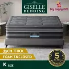 Giselle Bedding 35cm Mattress Euro Top Bed Pocket Spring Bamboo Cover KING Size