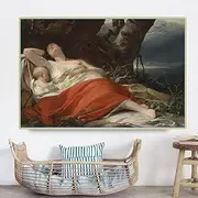 Paint by Numbers Kit for Adults Friedrich Von Amerling《Sleeping Fisher Woman》 Oil Painting by Numbers Kit for Home Decor Gifts