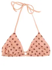 [Fendi] Fendi-Micro Patchwork Bikini Top Beachwear Rosa-Donna 42IT