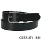 【Cerruti 1881】頂級義大利小牛皮皮帶(黑色 CECU06064M)