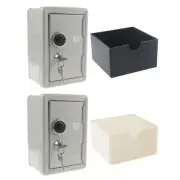 Metal Coin Locker with Keys Kids Money Saving Jar Security Safe Box