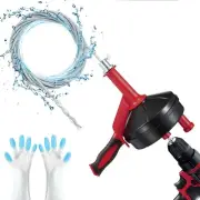 Drain Auger, Breezz Clog Remover with Drill Adapter, 25 Feet Heavy Duty Flexi...