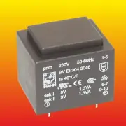 2X9V/2.6VA 230V 50/60 Hz HAHN PRINT TRAFO MAINS POWER TRANSFORMER BVEI3042046