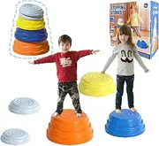 ALLWILLWELL Stepping stone set, 5 pieces, different sizes, indoor and outdoor balance training, promote children's coordination