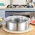 Soup Pot Stockpot with Lid Saucepan Frying Pan Multipurpose Utensils Kitchen Pot