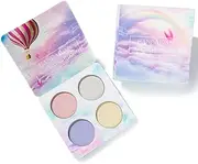 HIKOAN Four Colors Pressed Highlighter Powder Makeup Eye Shadow Palette Contour Corrector Bronzer Highlight Glow Shimmer Cosmetic Kit Illuminator Makeup