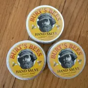 Burts Bees Hand Salve 3 New Sealed 3.0 oz Tins