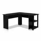 New Office Computer Desk Corner Student Study Table Workstation L-Shape Black
