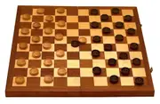 38*38cm Wooden Timber Checkers Set