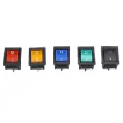 Rocker Switch Latching On Off DPST Rectangular 30mm X 25mm X 27mm Solid Color