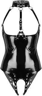 [GRRKDFQ] Women's Pyjama Sets Open Cups Breast Crotchless One-Piece Lingerie