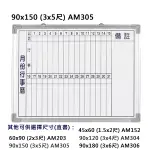 【大台北市區價】群策 AM305 磁鋁框磁性行事曆白板 3X5尺 (NOD)