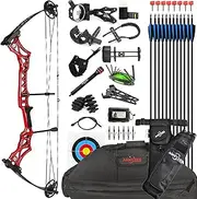 Compound Bow and Arrow kit 30-70Lbs Adjustable Hunting Target Bow with All Accessories for Adult/Youth Right-Handed Bow
