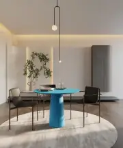KOpar. Round Tulip Dining Table - Baby Blue