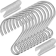 Luxshiny 100Pcs Heavy Duty S Hooks Space Saving Hanging Hooks for Kitchen Bathroom Garden Organize Towels Cups Flowerpots Gardening Tools Durable and Easy to Use