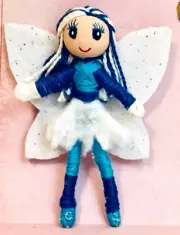 1 Count Handmade OOAK Jacklynn Frost 3" Snow Fairy Doll Bendable & Posable