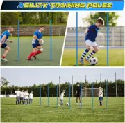 Soccer Agility Training Poles Set - Includes 6 Agility Poles,Agility Ladder, ...