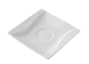 Yanco China SW-002 Sea Wave Bone White Porcelain 5.5" x 5.5" Saucer - 3 Doz