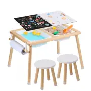 Kids Sensory Table Chair Set for Sand Water Play with 2 Storage Bins