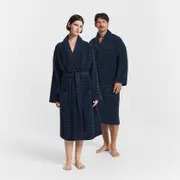 Sheridan Chiswick Robe in Midnight Cotton