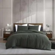 Kenneth Cole - Full/Queen Duvet Cover Set, Soft Waffle Textured Bedding with ...