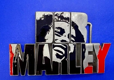 BOB MARLEY Block Letters Jamaica Iconic Reggae Music Artist Reggae Belt Buckle