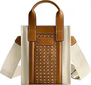 [Tommy Bahama] Tote, Women's North/South Bag with Woven Design and Adjustable Shoulder Strap, Brown