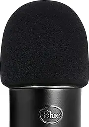Foam Microphone Windscreen- Aedor Quality Sponge Mic Cover as a pop filter for Blue Yeti, Yeti Pro Condenser Microphones(Black)