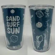 NEW TERVIS Tumbler Insulated Coastal "Sand Surf Sun" Wrap Beachy Nautical