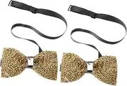 [FOMIYES] Pre Tied Rhinestone Bow Tie for Men Elegant Tip Bow Ties for Weddings Parties and Formal Events for Daily Wear and Special Occasions
