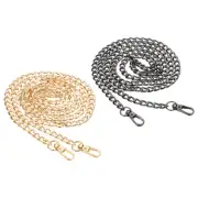 2 Pcs 47" Purse Chain Strap Purse Strap Replacement with Buckle,Light Gold/Black