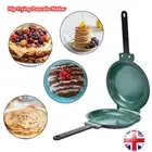 Double Side Non-stick Ceramic Coating Flip Frying Pan Pancake Maker Cookware FT