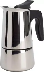 Stainless Steel Stovetop Espresso Coffee Maker, 4-Cup, 3.5"D x 5"W x 7"H, Bla...