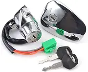 Ignition Barrel Key Switch for VS400 VS600 VS700 VS750 VS800 VS1400 for Intruder 400 600 700 750 800 1400 S50 Ignition Switch Seat Lock with Key Kit Motor Ignition Key Switches