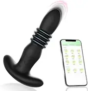 Thrusting Sex Toys Anal Plugs - Anal Toys Sex Toy Remote Control Vibrating Butt Plug G Spot Vibrator, Anal Beads with 9 Vibrating & Thrusting Prostate Massager, Anal Sex Toys for Male and Female