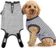 Wabdhaly Recovery Suit for Dogs,Dog Cone Alternative Zipper Surgery Suit Female Spay,Soft Dog Surgery Suit for Anti Licking,Breathable Surgical Suit for Dogs Female Spay