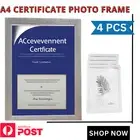 A4 Certificate Photo Frame Modern Picture Documents Display Frame