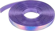 uxcell 5.47 Yards Silicone Lanyard String, 12mm Wide Bright Color Lacing Cord Laser Reflective Lanyard String for Crafts Weaving DIY Handmade Bracelets Clothes Keychain, Dark Purple