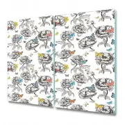Tempered Glass Worktop Saver Large Chopping Serving Board Butterfly 2x30x52