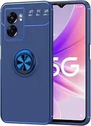 [YukeTop] Cover for Oppo A57 Case, Soft TPU, Drop-Resistant, Rear Ring Holder, Cover Protection for Oppo A57.(Blue)