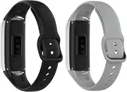 TenCloud (2-Pack) Straps Compatible with Samsung Galaxy fit SM-R370 Strap, Replacement Soft Silicone Sport Wristband Arm Bracelet for Galaxy fit SM-R370 Fitness Tracker