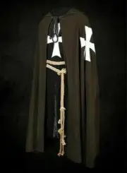 Black Templar Crusader Tunic,Surcoat & Cloak Reenactment